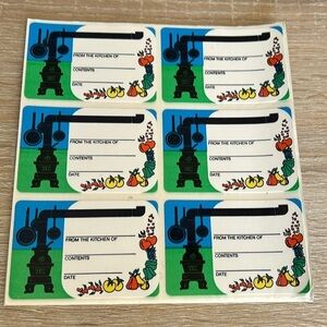 Vintage Retro From the Kitchen Of Canning Cooking Gift Stickers - set of 60